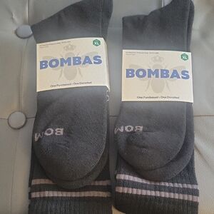 Bombas Men's Dark Gray Casual Socks 2 Pair